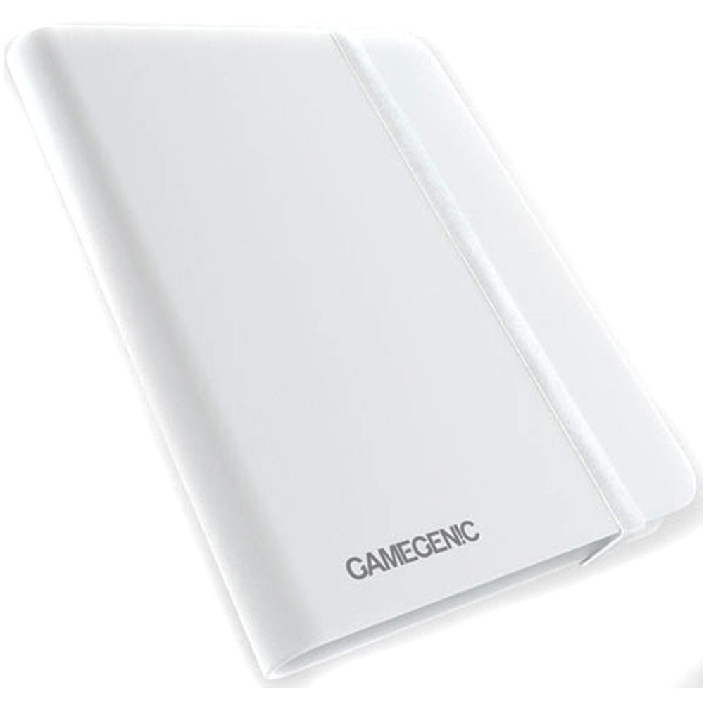 Casual Binder 8-Pocket with Elastic Strap- White