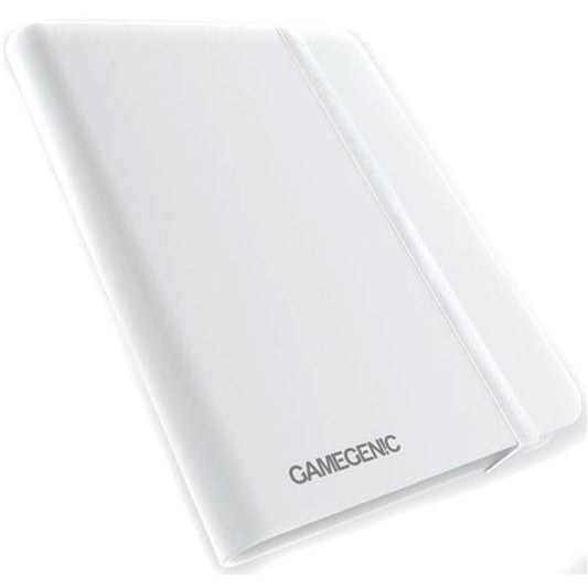 Casual Binder 8-Pocket with Elastic Strap- White