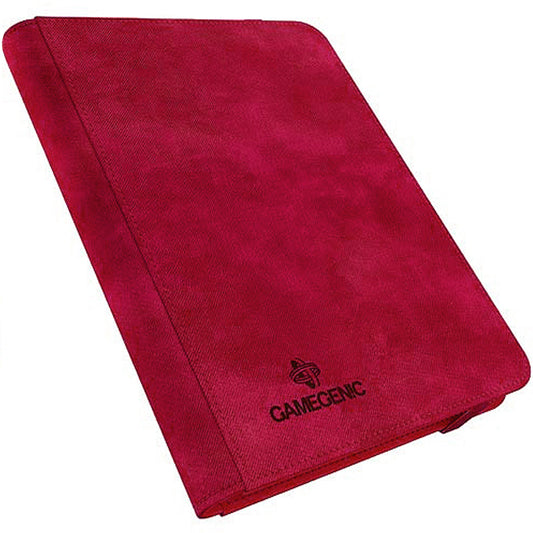 8-Pocket Binder with Elastic Strap- Red