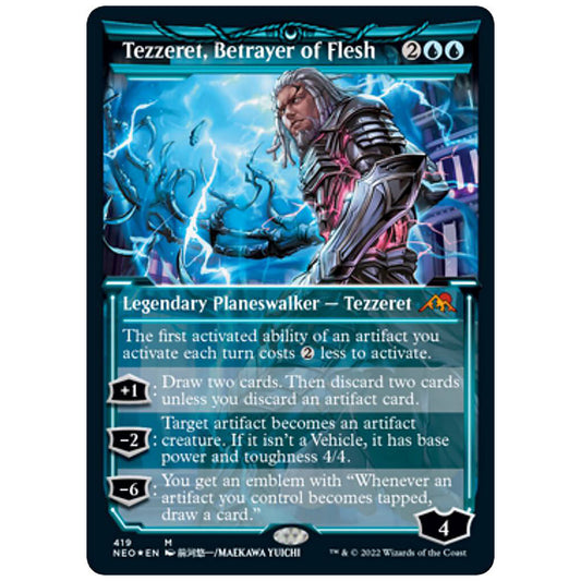 Tezzeret, Betrayer of Flesh- Showcase, Foil Etched- NEO M 419
